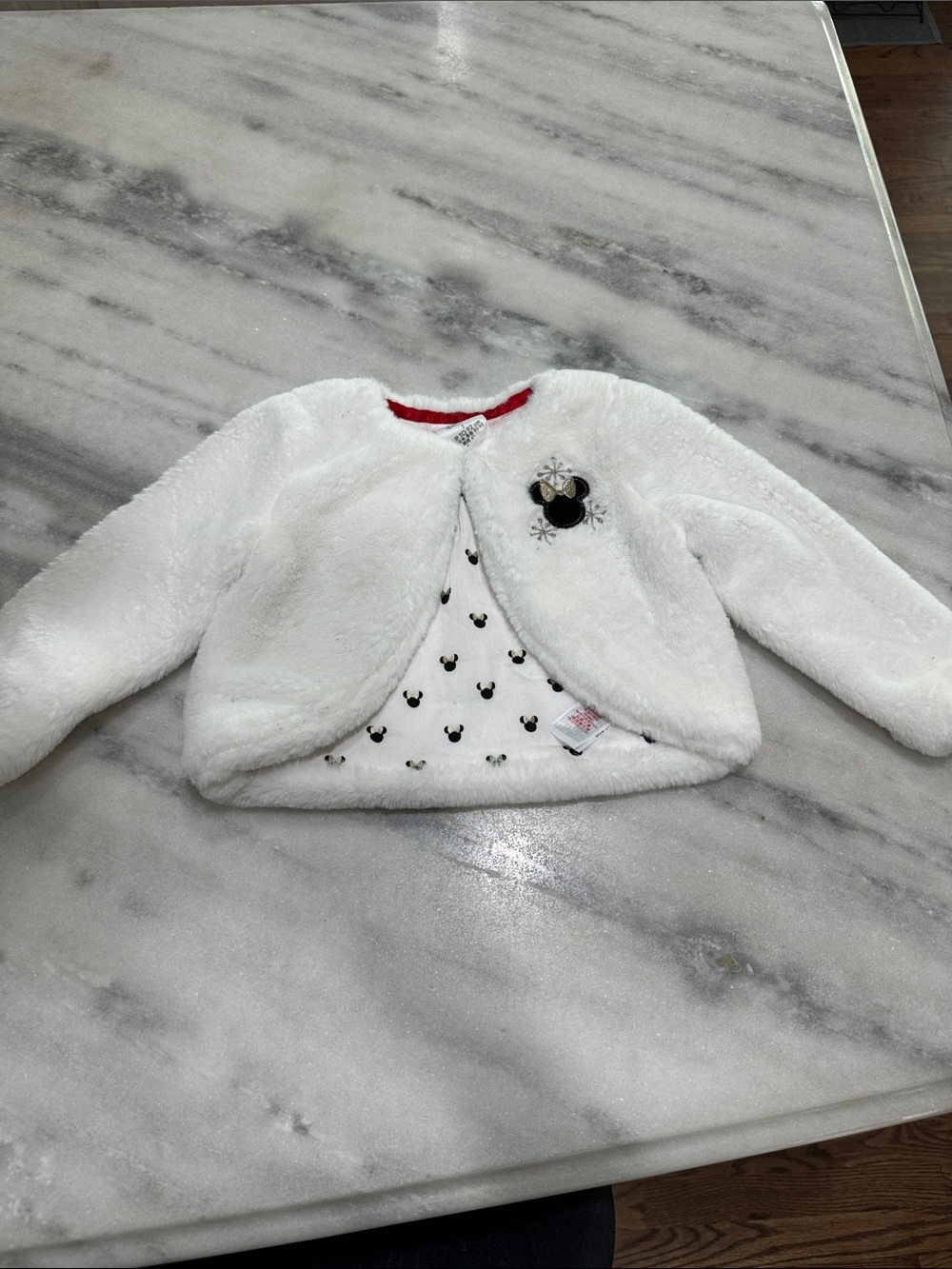Kids White Fuzzy Jacket